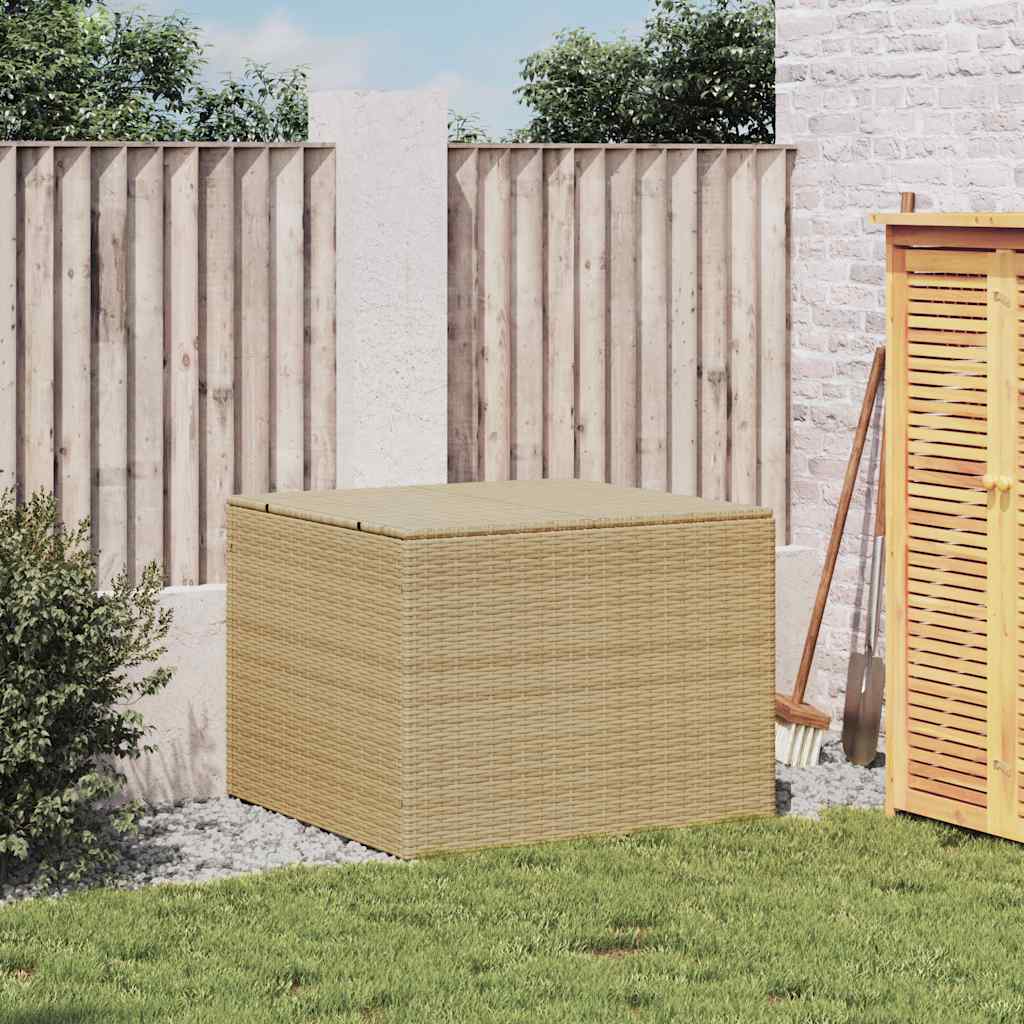 Gartentruhe Schwarz 283L Poly Rattan