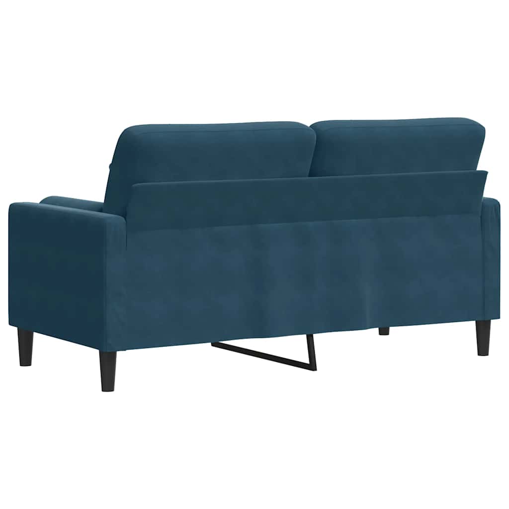 2-Sitzer-Sofa mit Zierkissen Hellgrau 120 cm Samt