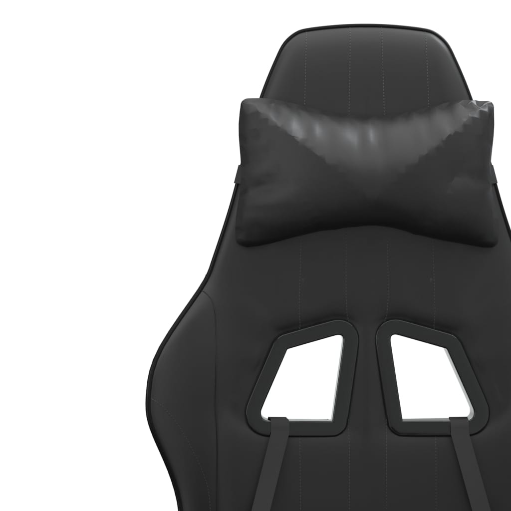 Gaming-Stuhl Drehbar Schwarz und Blau Kunstleder
