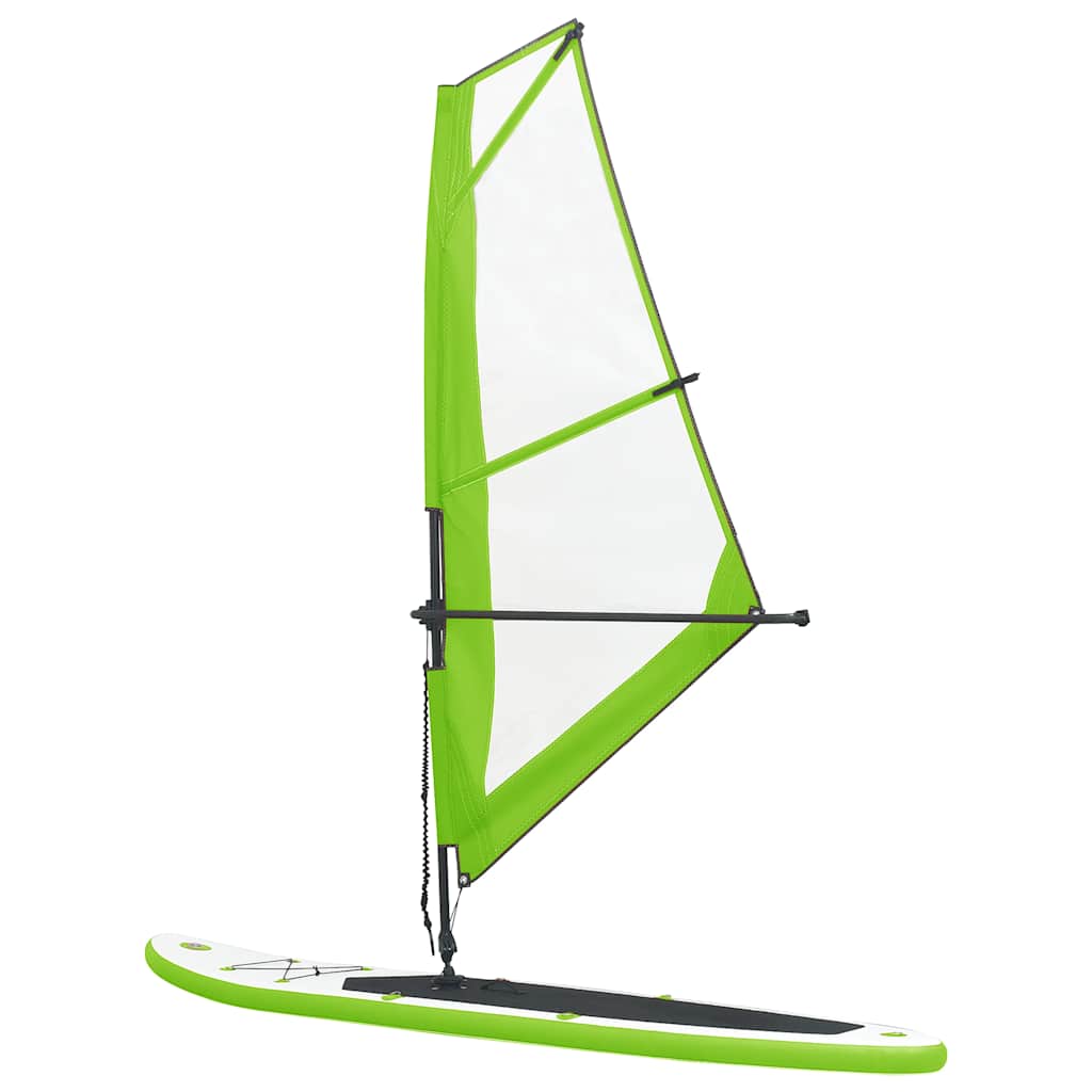 Aufblasbares SUP-Board mit Segel Set Rot und Weiß