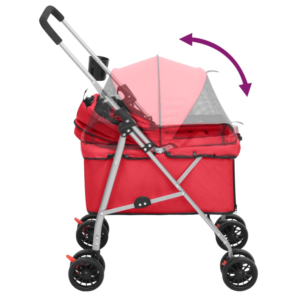 Hundewagen Faltbar Blau 76x50x100 cm Oxford-Gewebe