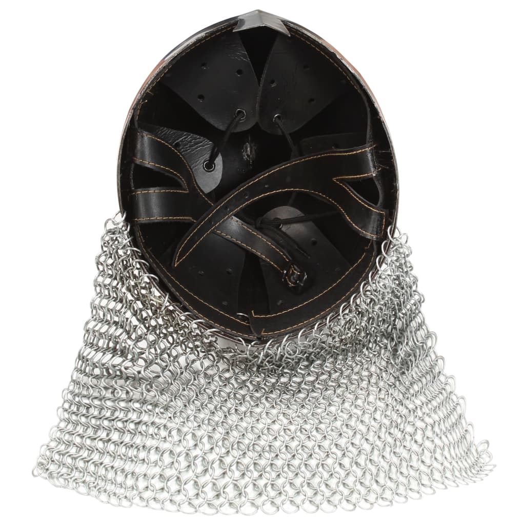Preußische Pickelhaube Antik Replik für LARP Schwarz Stahl