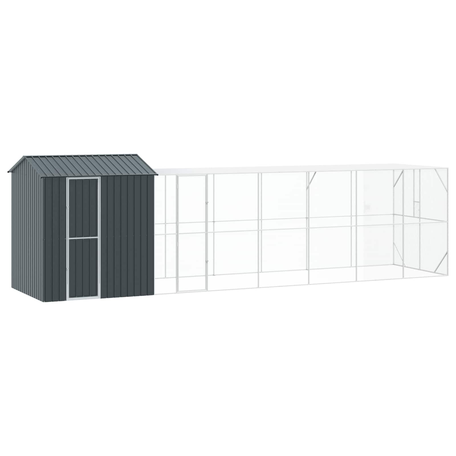 Vogelkäfig Anthrazit 416,5 x 103 x 142 cm Verzinkter Stahl