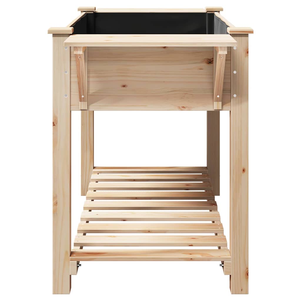Garten-Pflanzgefäß mit Regal Beige 111 x 37 x 76,5 cm