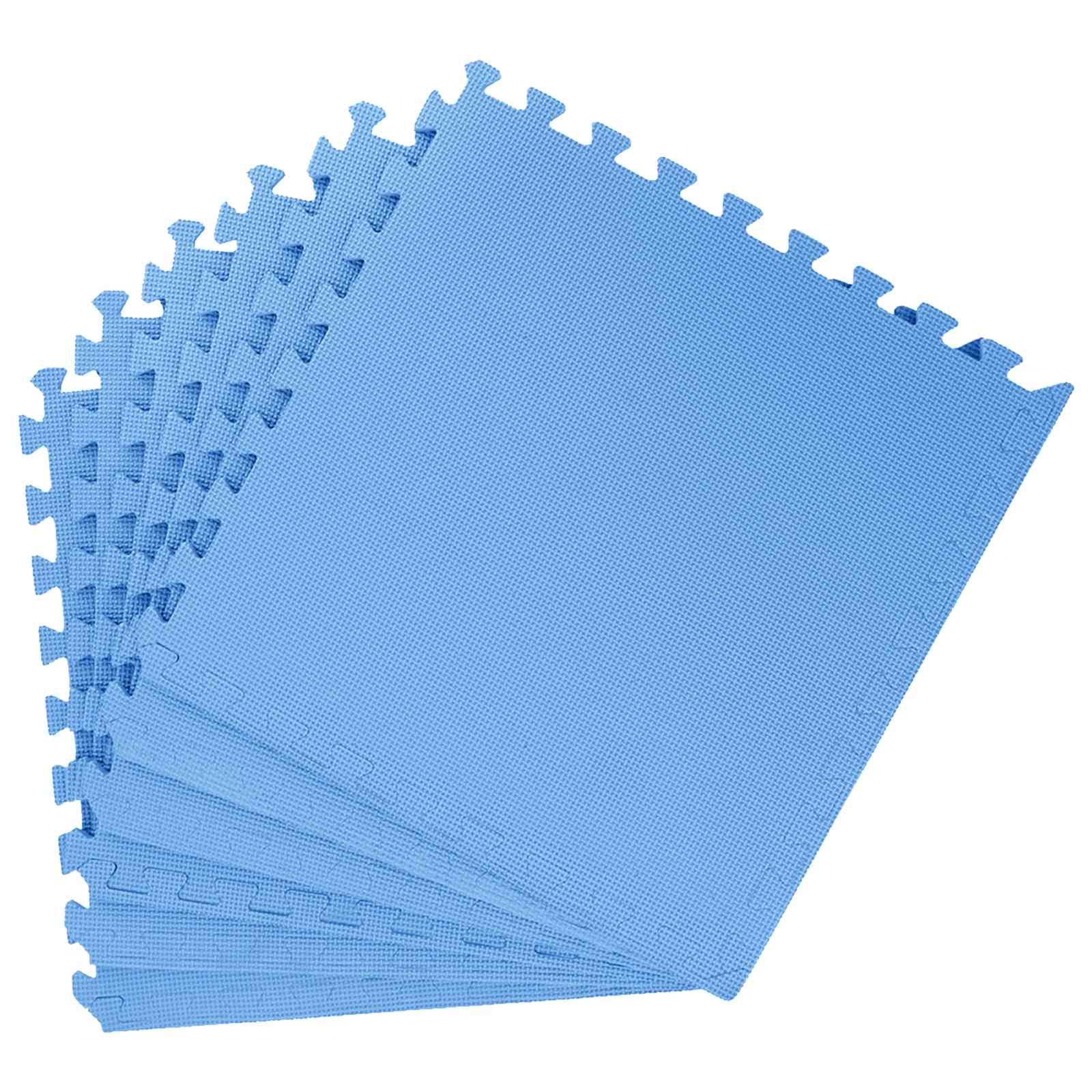 Pool Bodenteppich 6 pcs Schwarz 2,16 ㎡ EVA-Schaum