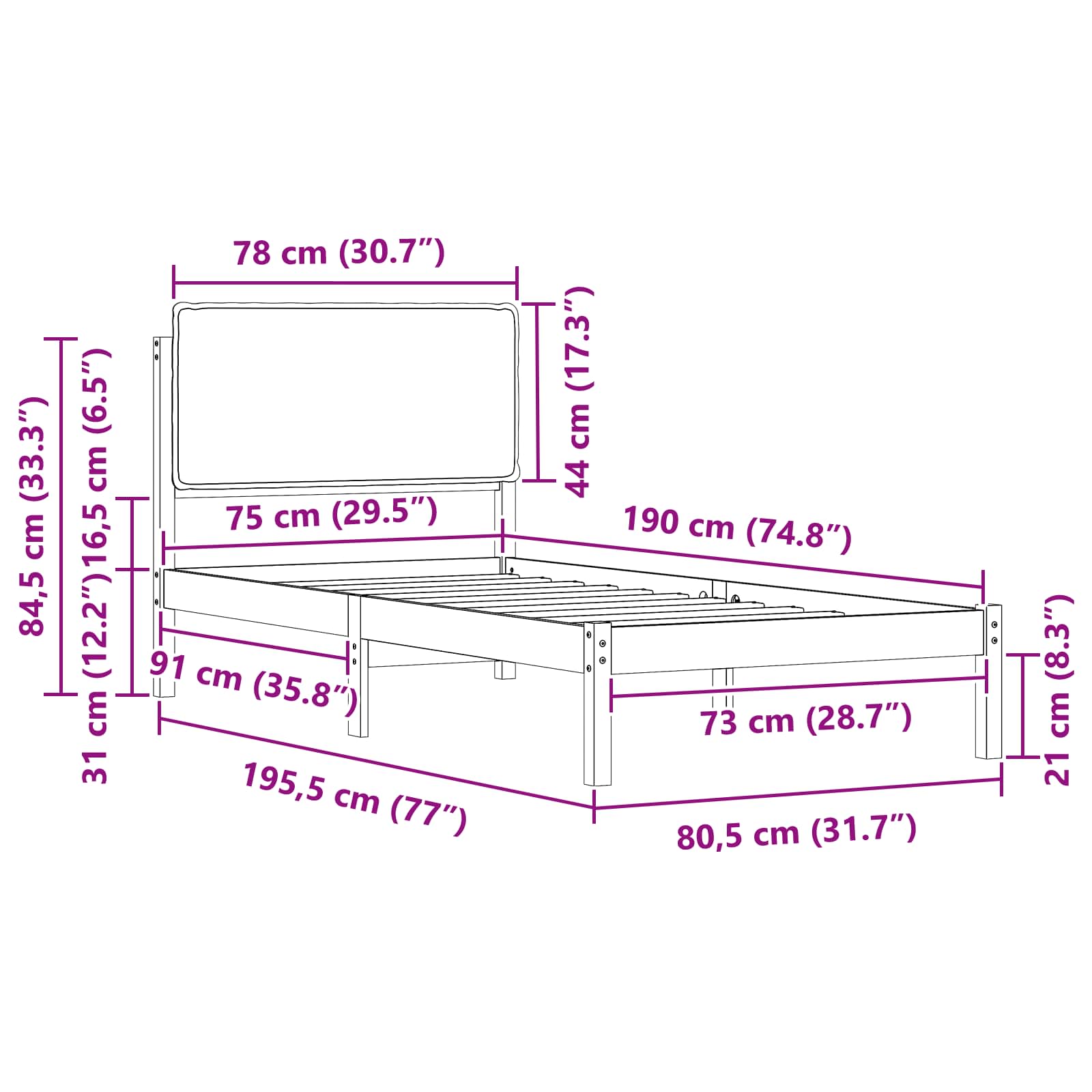 Bettgestell mit gepolstertem Kopfteil Hellgrau 200 x 200 cm