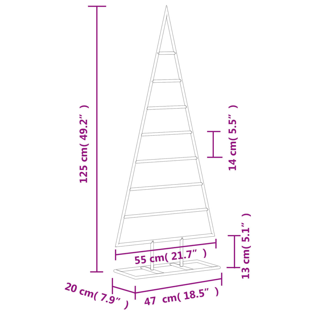 Metall Weihnachtsbaum Gold 60 cm Pulverbeschichteter Stahl