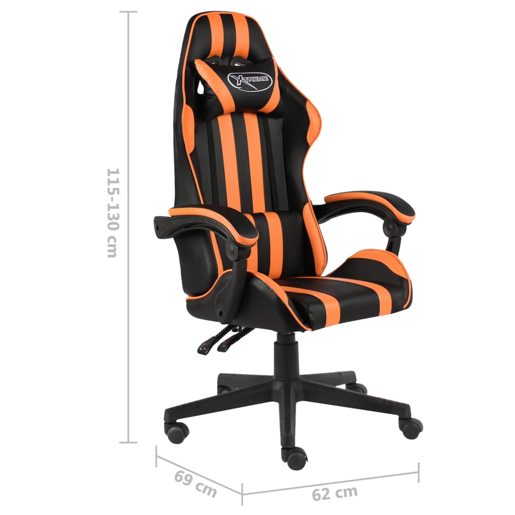 Gaming-Stuhl Schwarz und Blau Kunstleder