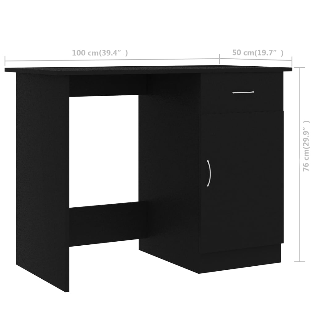 Schreibtisch Weiß 100×50×76 cm Holzwerkstoff