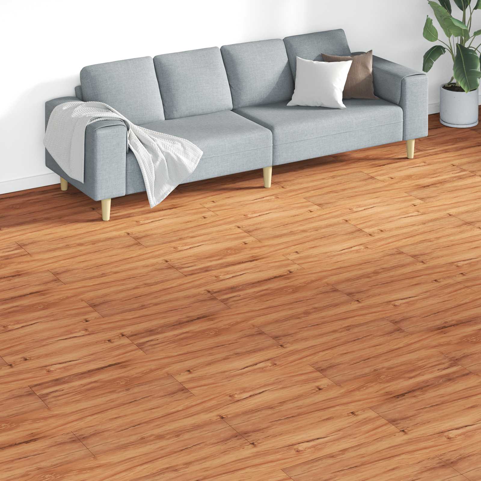 Bodenplanken 18 pcs Walnussbraun 5,26 m² PVC