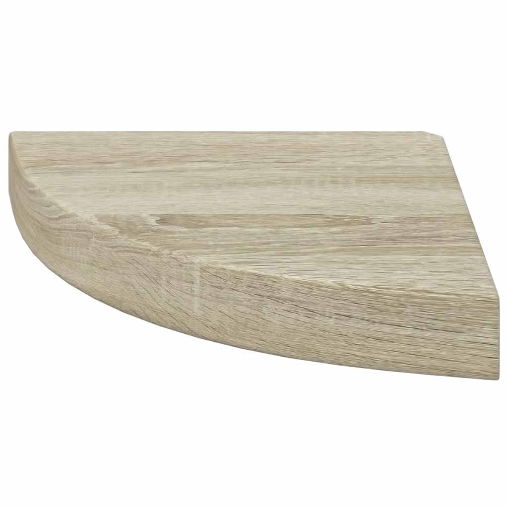 Schwebende Eckregale 2 Stk. Hochglanz-Weiß 25x25x3,8 cm MDF