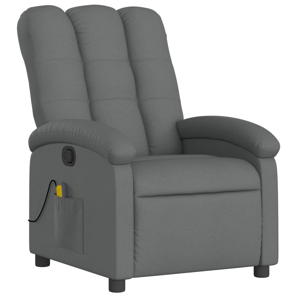 Massage-Relaxsessel, hellgrauer Stoff