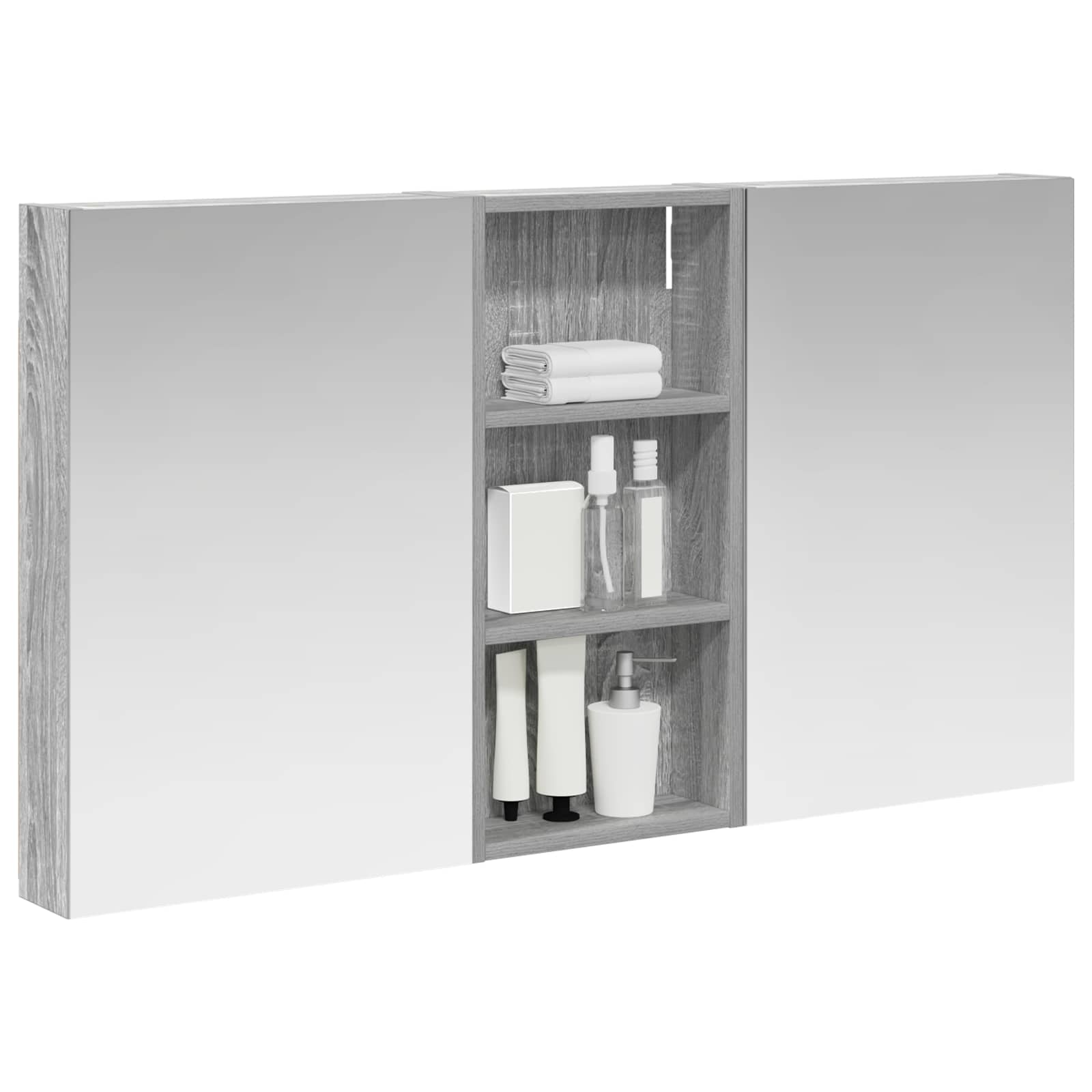 Badezimmerschrank-Set 3 pcs 80 x 10,5 x 50 cm Holzwerkstoff