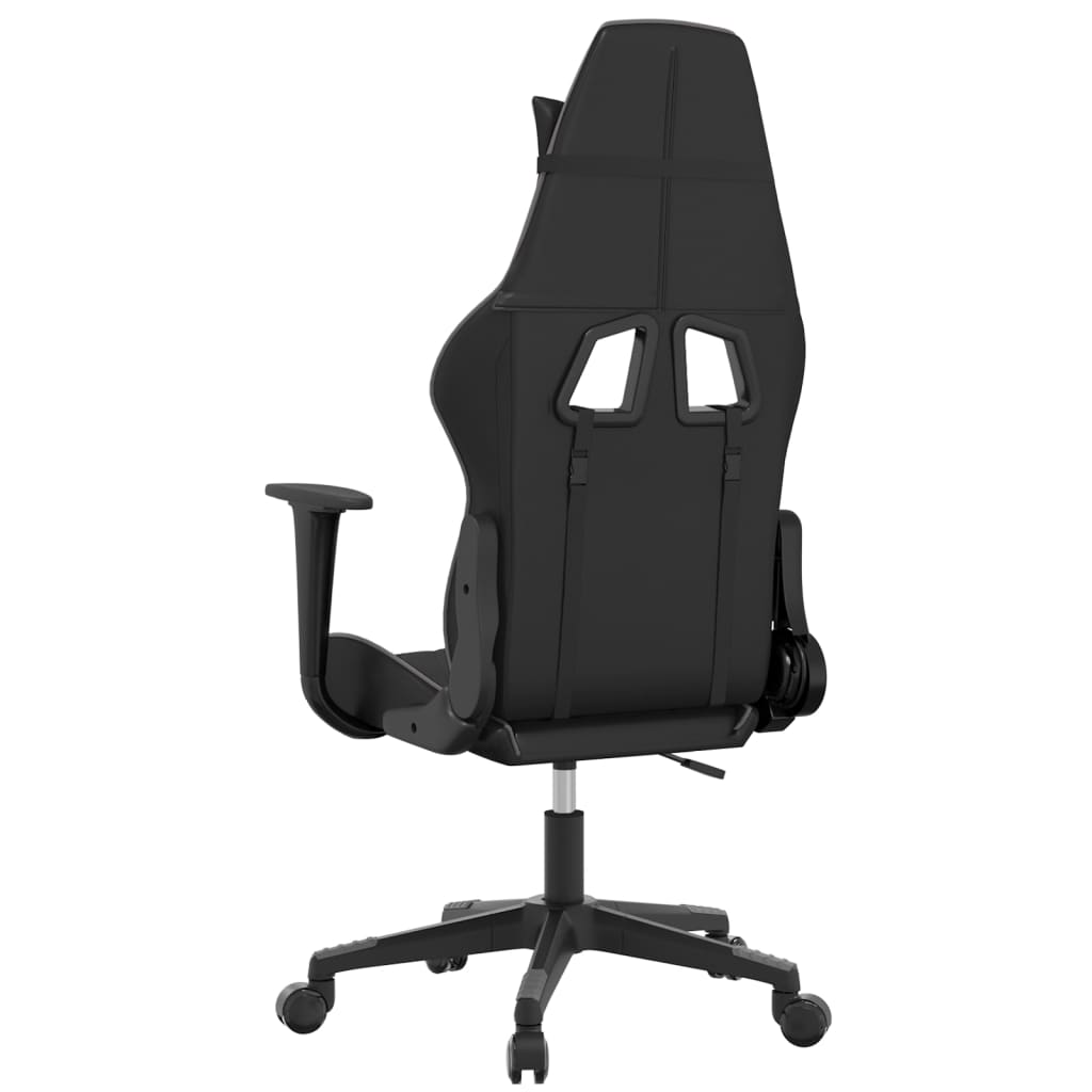 Gaming-Stuhl mit Massagefunktion Schwarz und Blau Kunstleder