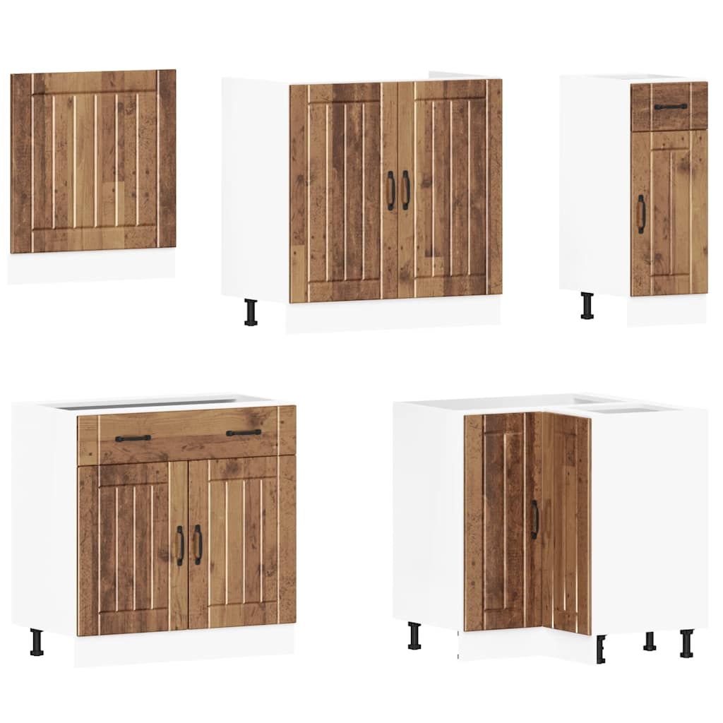 11-tlg. Küchenschrank-Set Lucca Weiß Holzwerkstoff