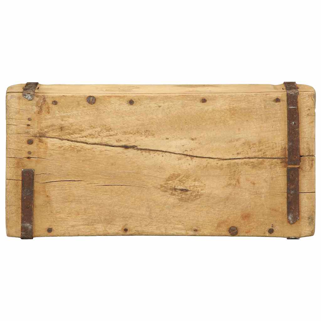 Tablett Braun 30 x 15 x 9 cm Massives upgecyceltes Holz