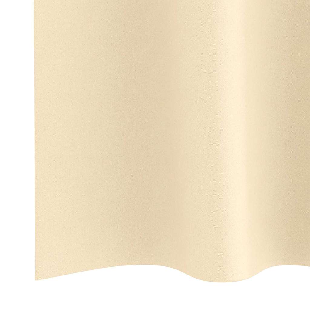 Verdunkelungs-Vorhänge mit Ringen 2 pcs Beige 140 x 140 cm