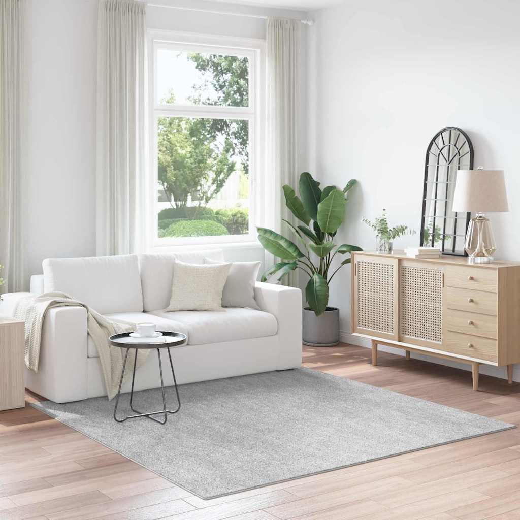 Anti-Rutsch Shaggy Teppich Dunkelgrau 200 x 200 cm PP
