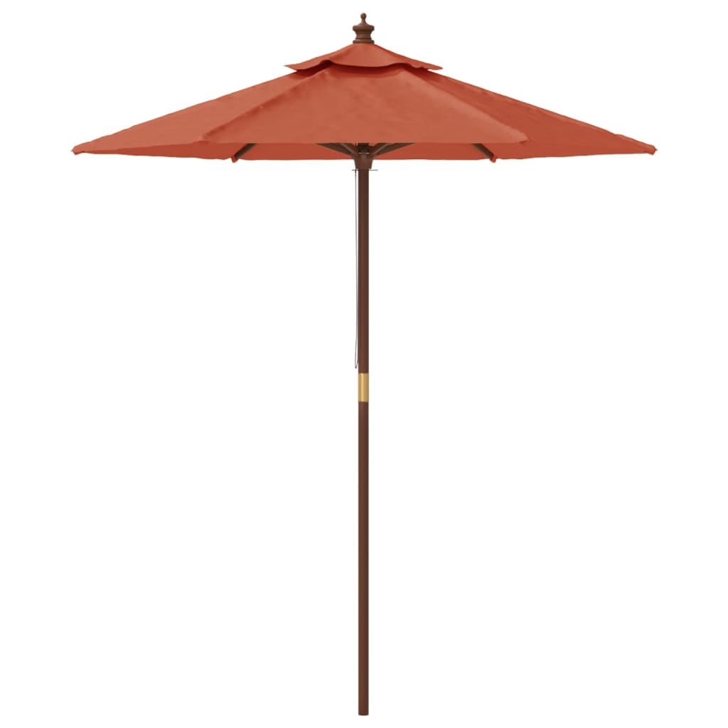 Sonnenschirm mit Holzmast Sandfarben 196x231 cm