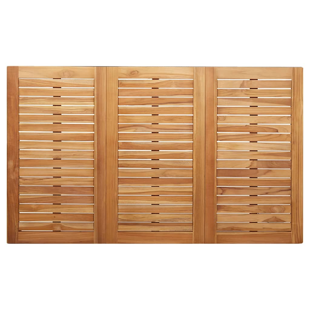 Esstisch 90x90x75 cm Massives Akazienholz und Edelstahl