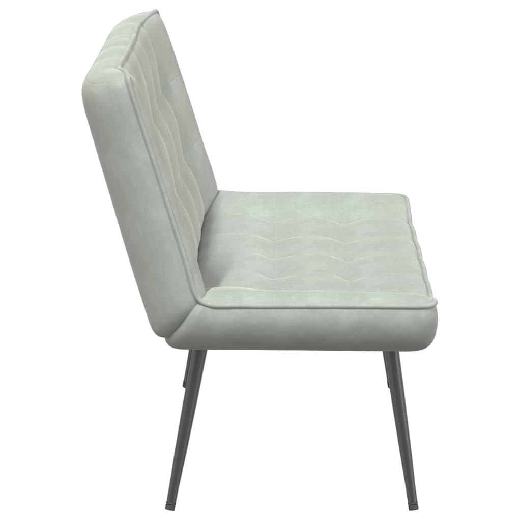 Sitzbank Hellgrau 110x74x84 cm Samt