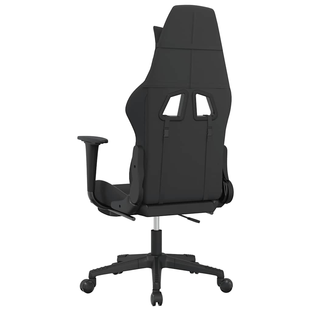 Gaming-Stuhl mit Massagefunktion Schwarz und Creme Stoff