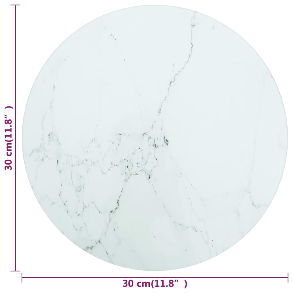 Tischplatte aus gehärtetem Glas quadratisch 700x700 mm