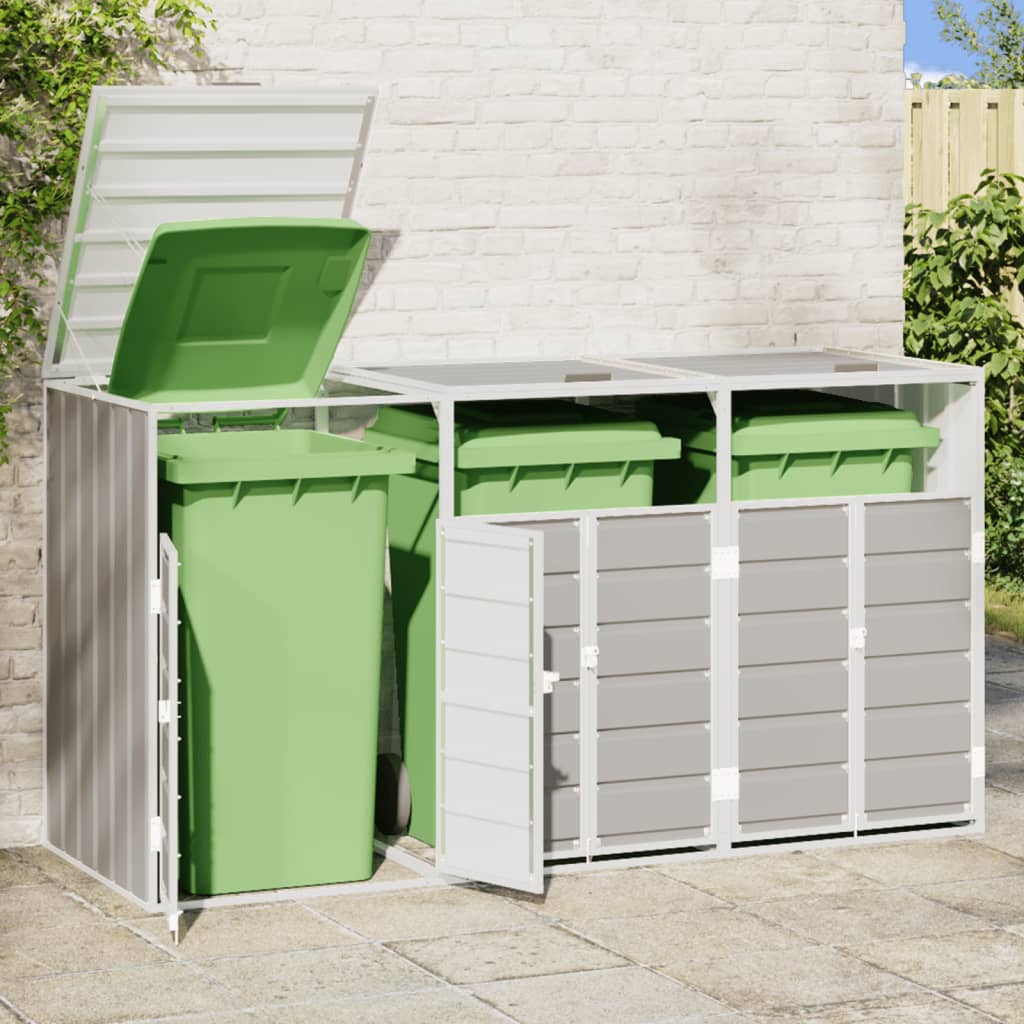 Mülltonnenbox für 1 Tonne Grün 72x81x115 cm Stahl