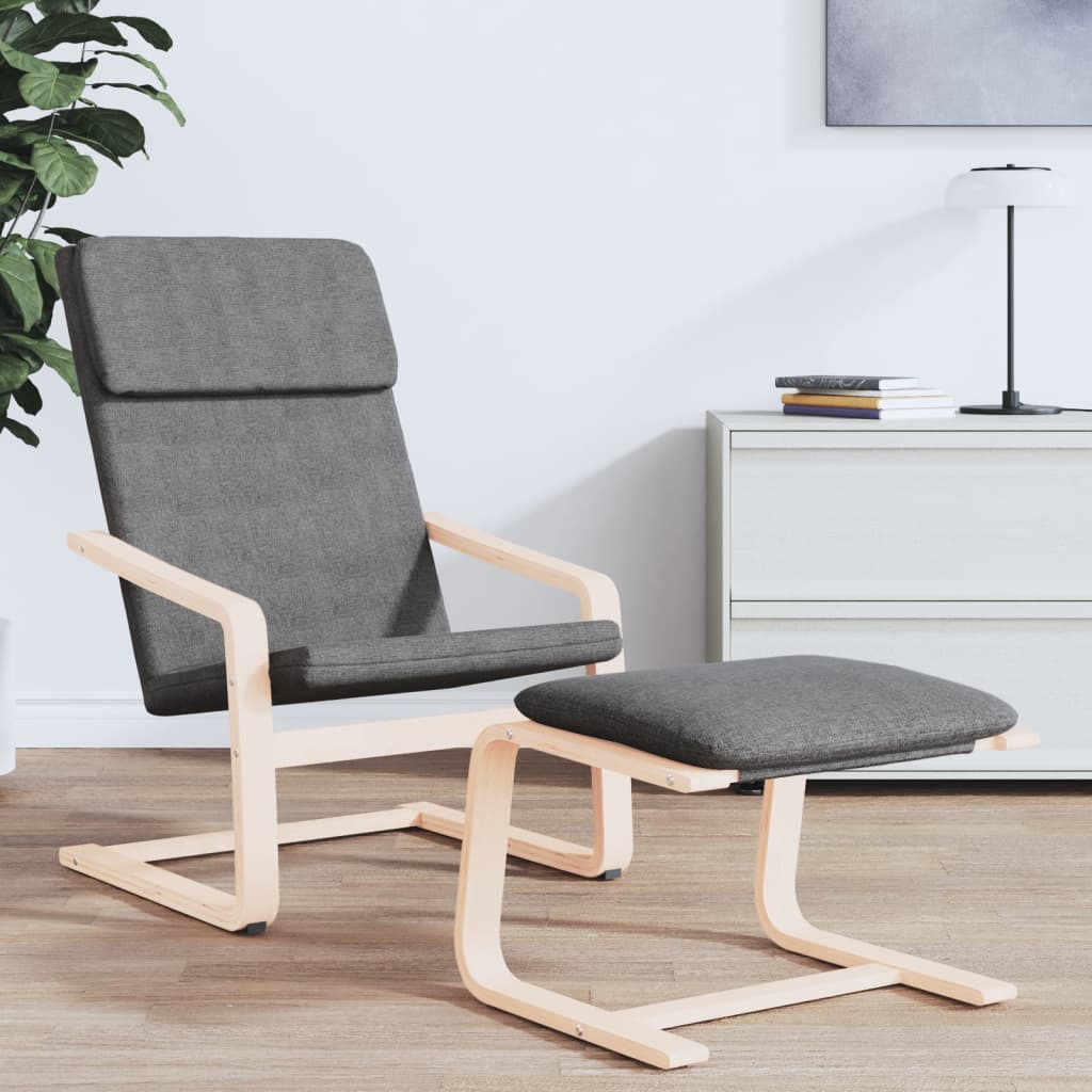Fußhocker Creme 51x41x40 cm Stoff