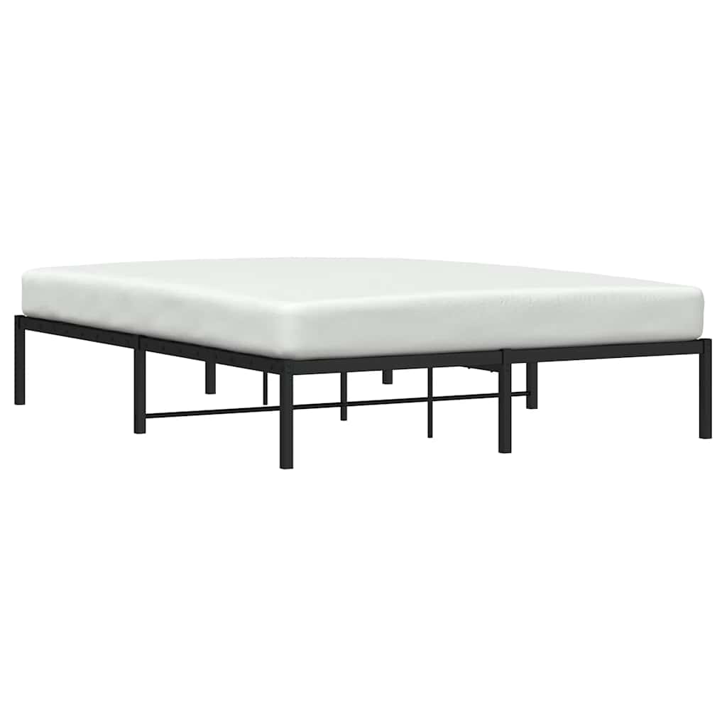 Bettgestell Metall Schwarz 75x190 cm