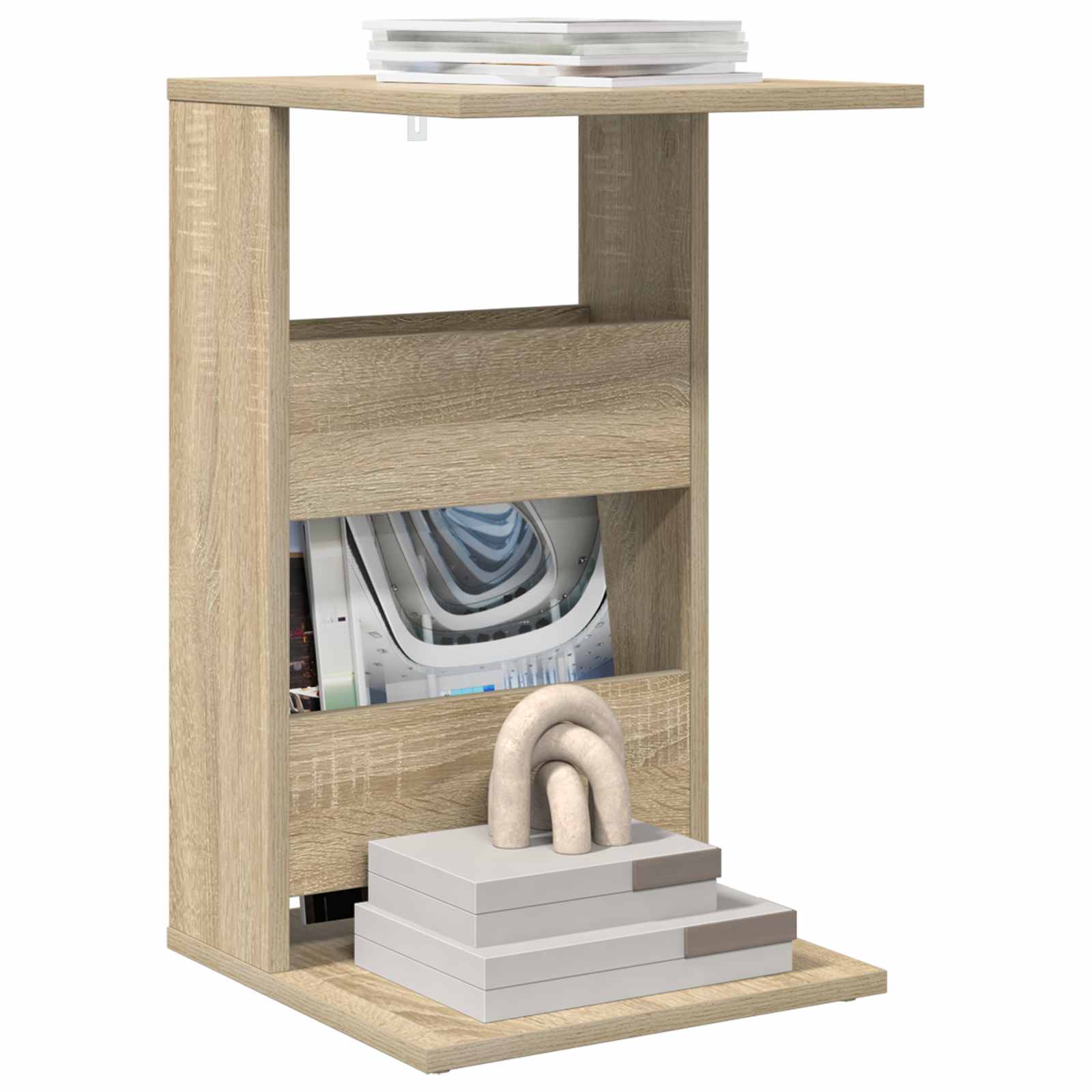 Beistelltisch Weiß 40 x 35 x 60,5 cm Holzwerkstoff