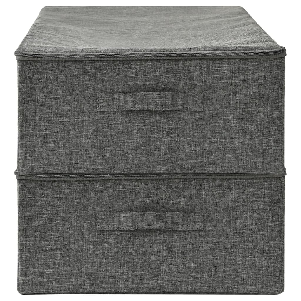 Aufbewahrungsbox Stoff 70x40x18 cm Anthrazit