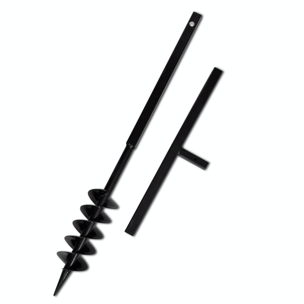 Bohrer mit Griff 80 mm Doppelspirale Schwarz