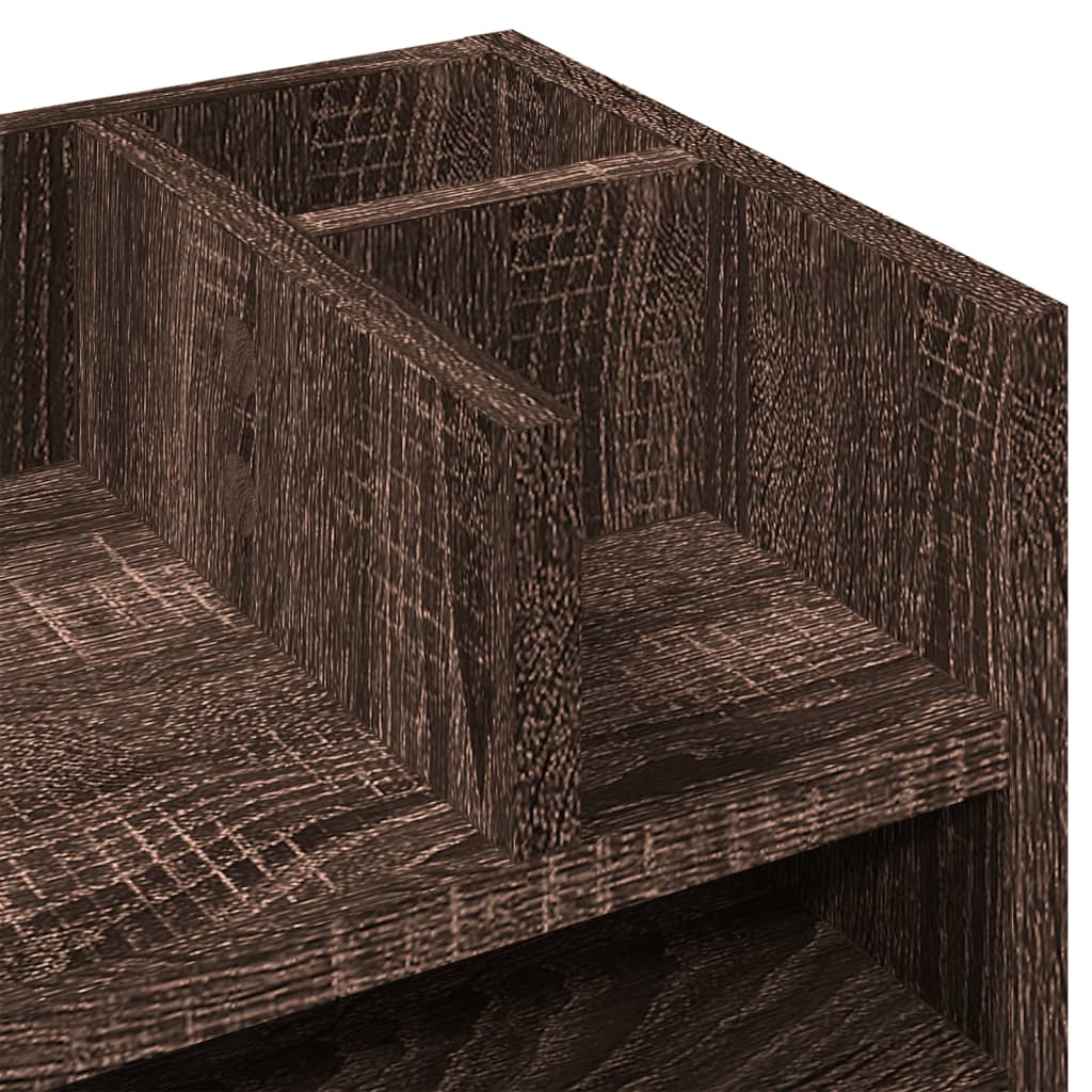 Schreibtisch-Organizer Weiß 44,5x24x25 cm Holzwerkstoff