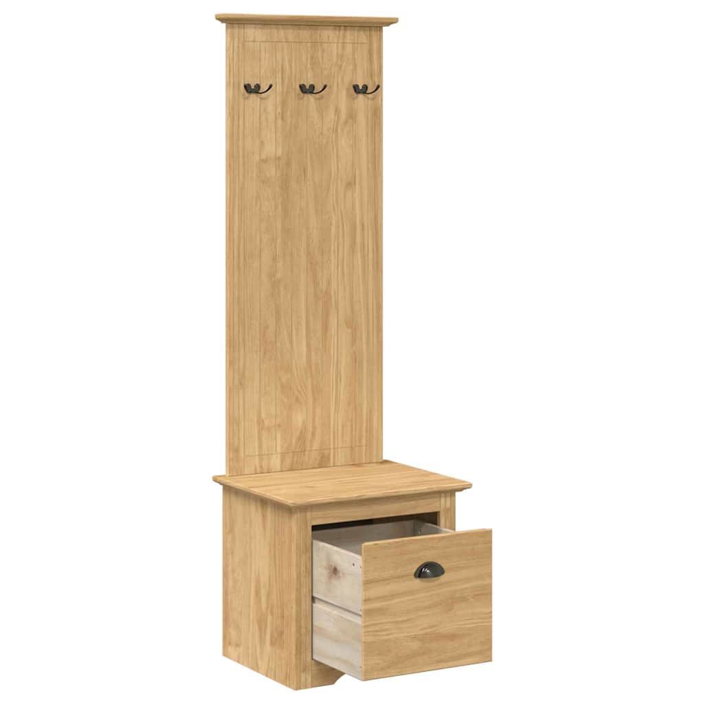 Flurschrank mit Haken BODO Weiß 50x40x157 cm