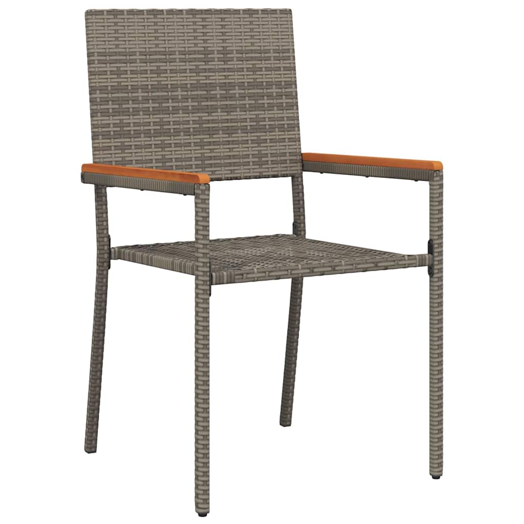 Garten Essgruppe 7 pcs Schwarz Poly-Rattan