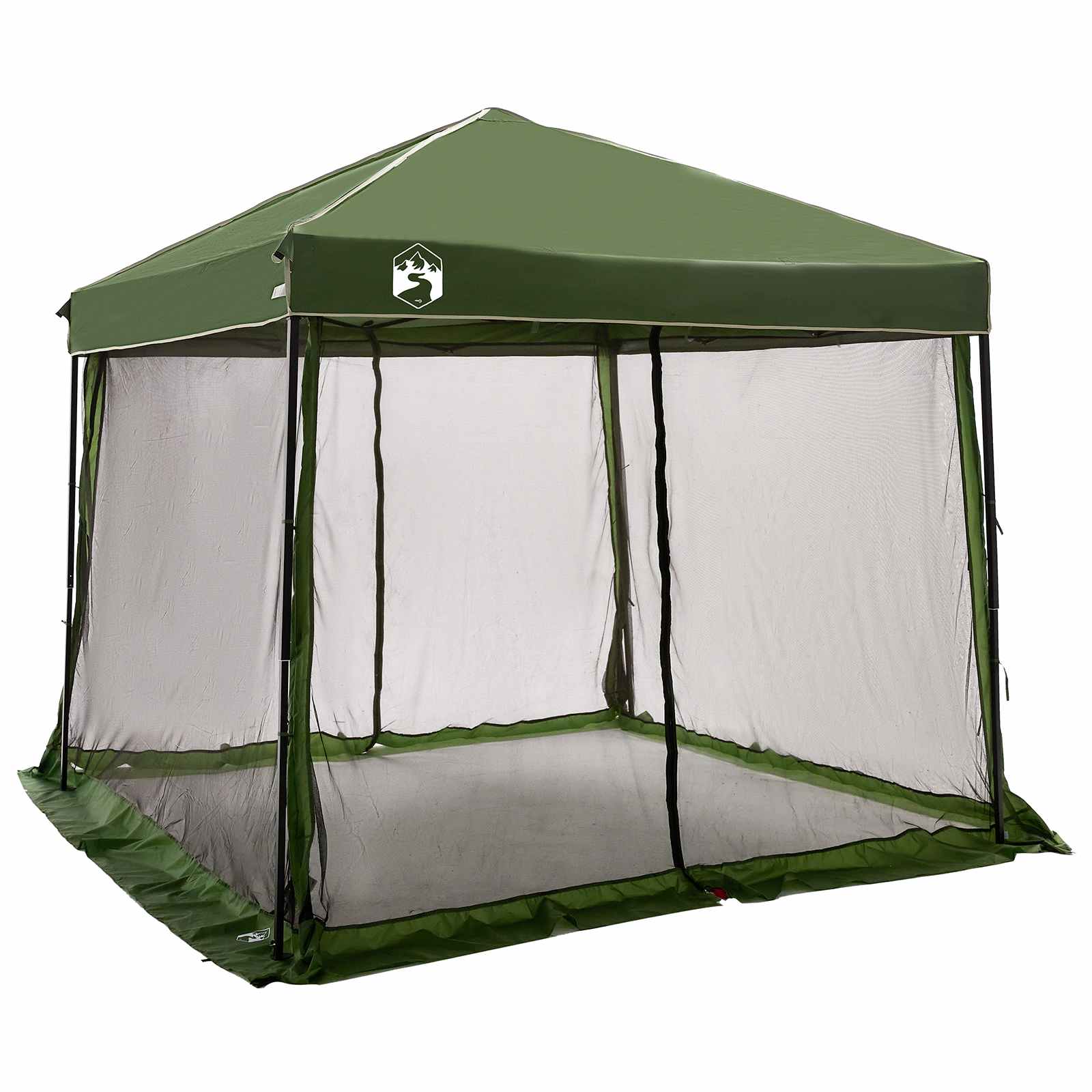 Camping-Zelt-Set mit Dach 2 pcs Blau Taffeta und Stoff