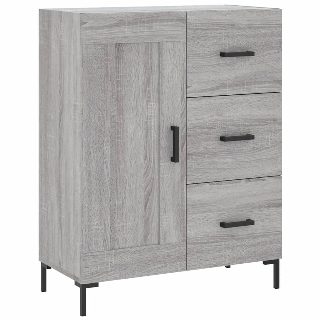 Highboard Betongrau 69,5x34x180 cm Holzwerkstoff