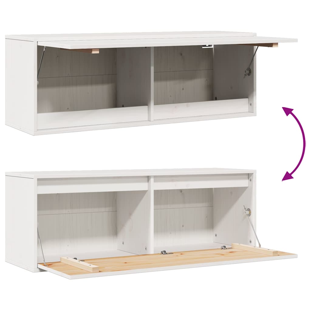 Wandschrank 100x30x35 cm Massivholz Kiefer