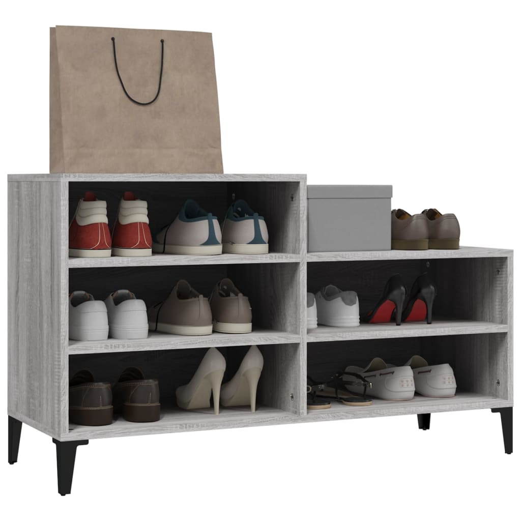 Schuhregal Weiß 102x36x60 cm Holzwerkstoff