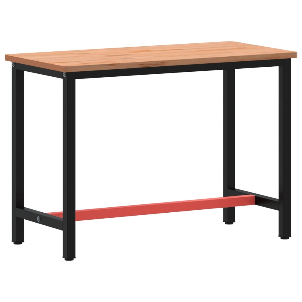 Werkbank 80x55x81,5 cm Massivholz Buche und Metall