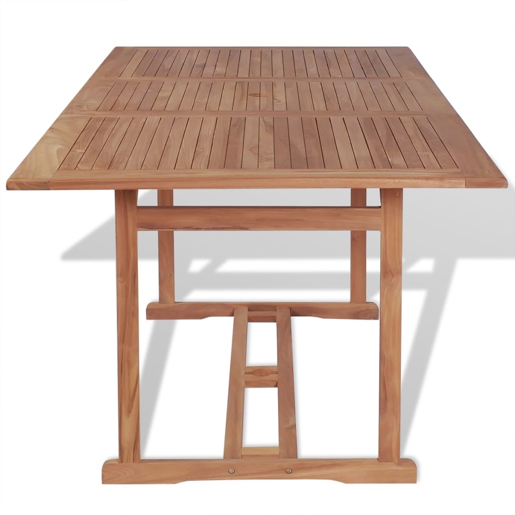 Gartentisch 180x90x75 cm Massivholz Teak