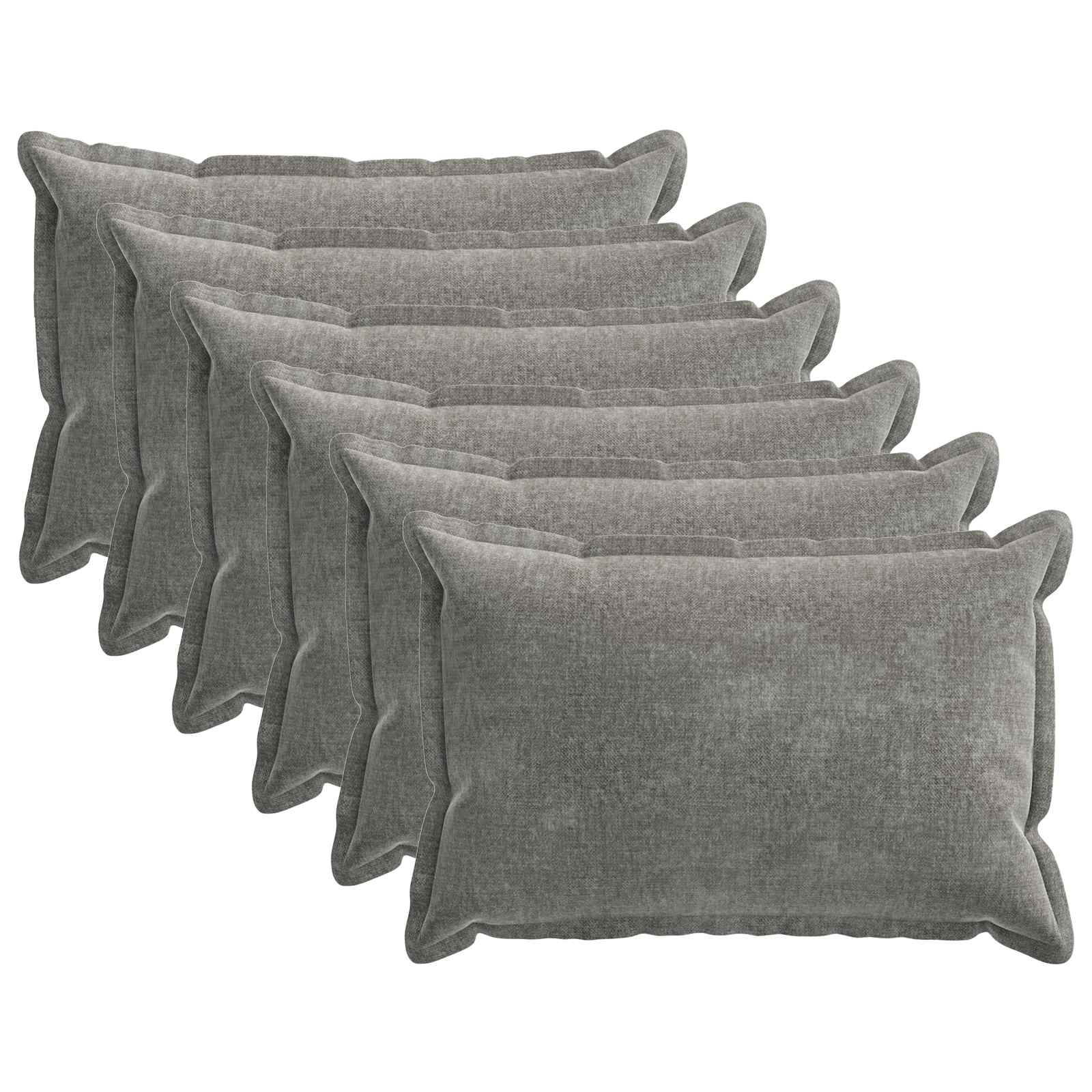 Kissenbezug 2 Stk. HOUTEN Dunkelgrau 30 x 30 cm Chenille-Stoff