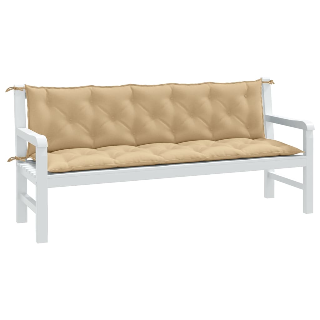 Gartenbank-Auflagen 2 Stk. Melange Anthrazit 100x50x7 cm Stoff