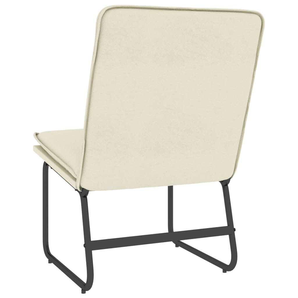 Loungesessel Creme 54x75x76 cm Kunstleder