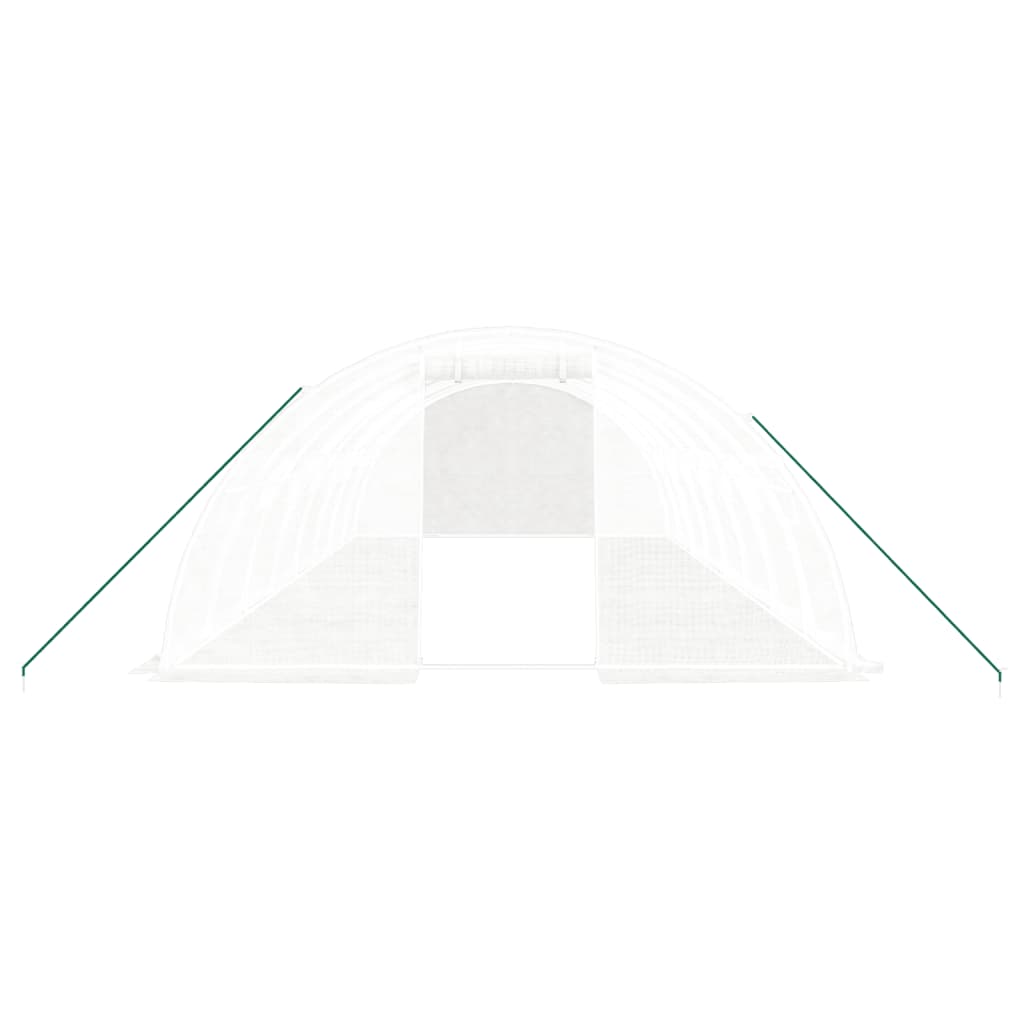 Gewächshaus mit Stahlrahmen Grün 8 m² 4x2x2 m