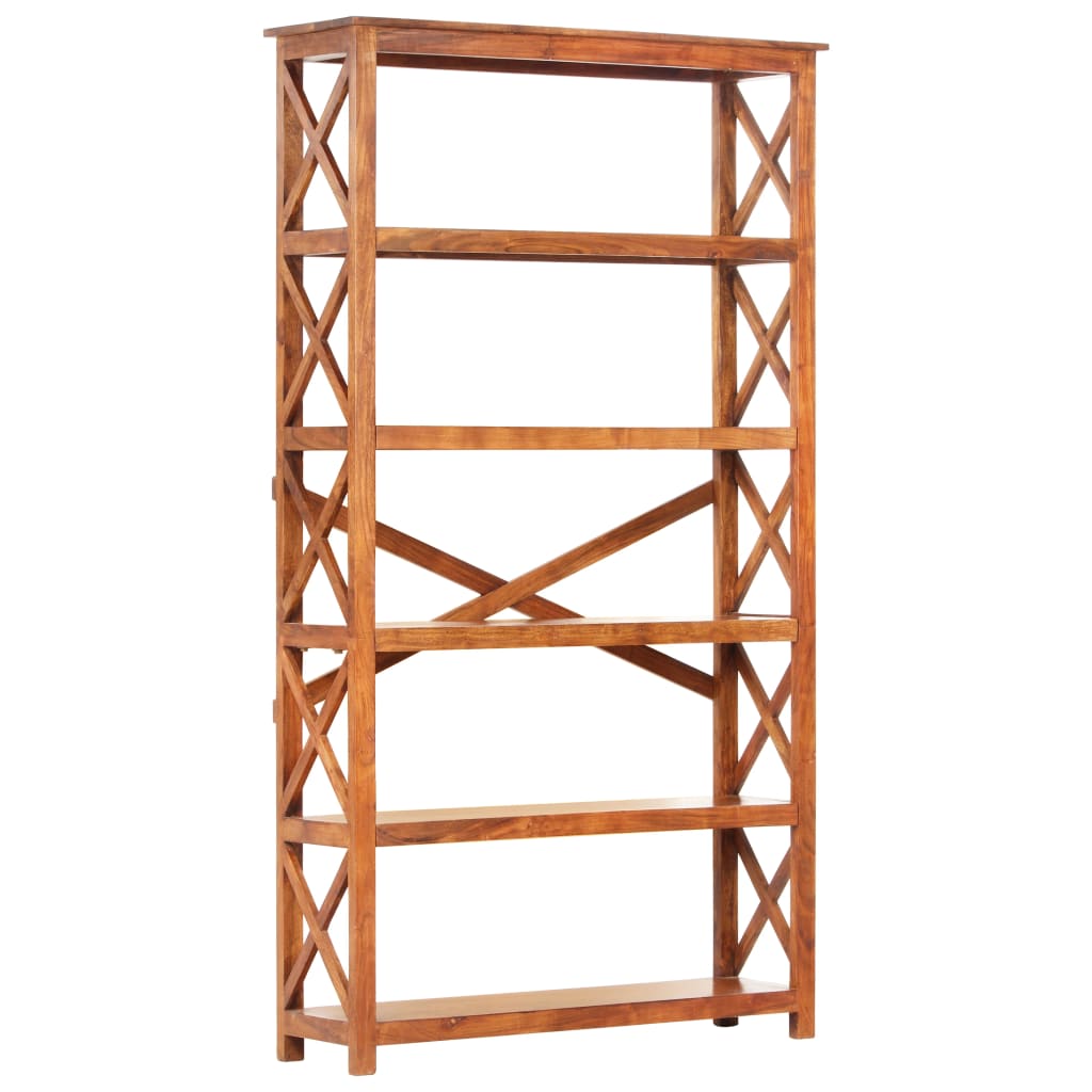Bücherregal 60x30x160 cm Massivholz mit Honigfarbenem Finish
