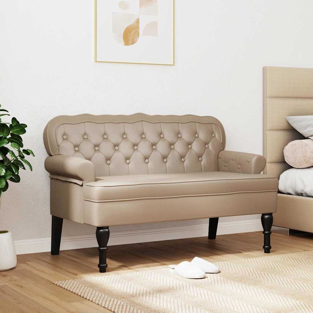 Chesterfield Bank Braun 119,5 x 64,5 x 75 cm Kunstleder