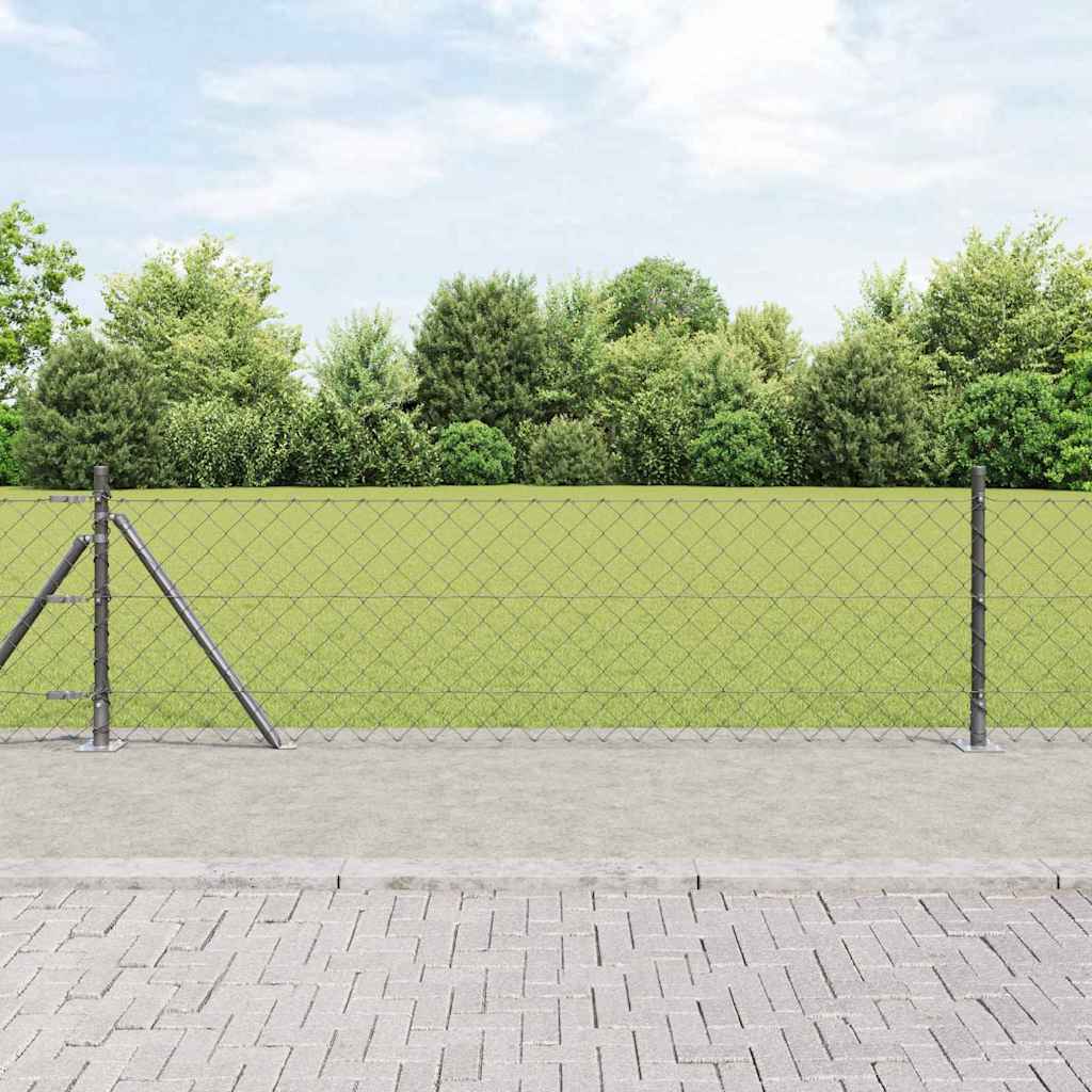 Outdoor Kettenglied-Zaun Erdfixierung 10 x 0,4 m Grün Netz