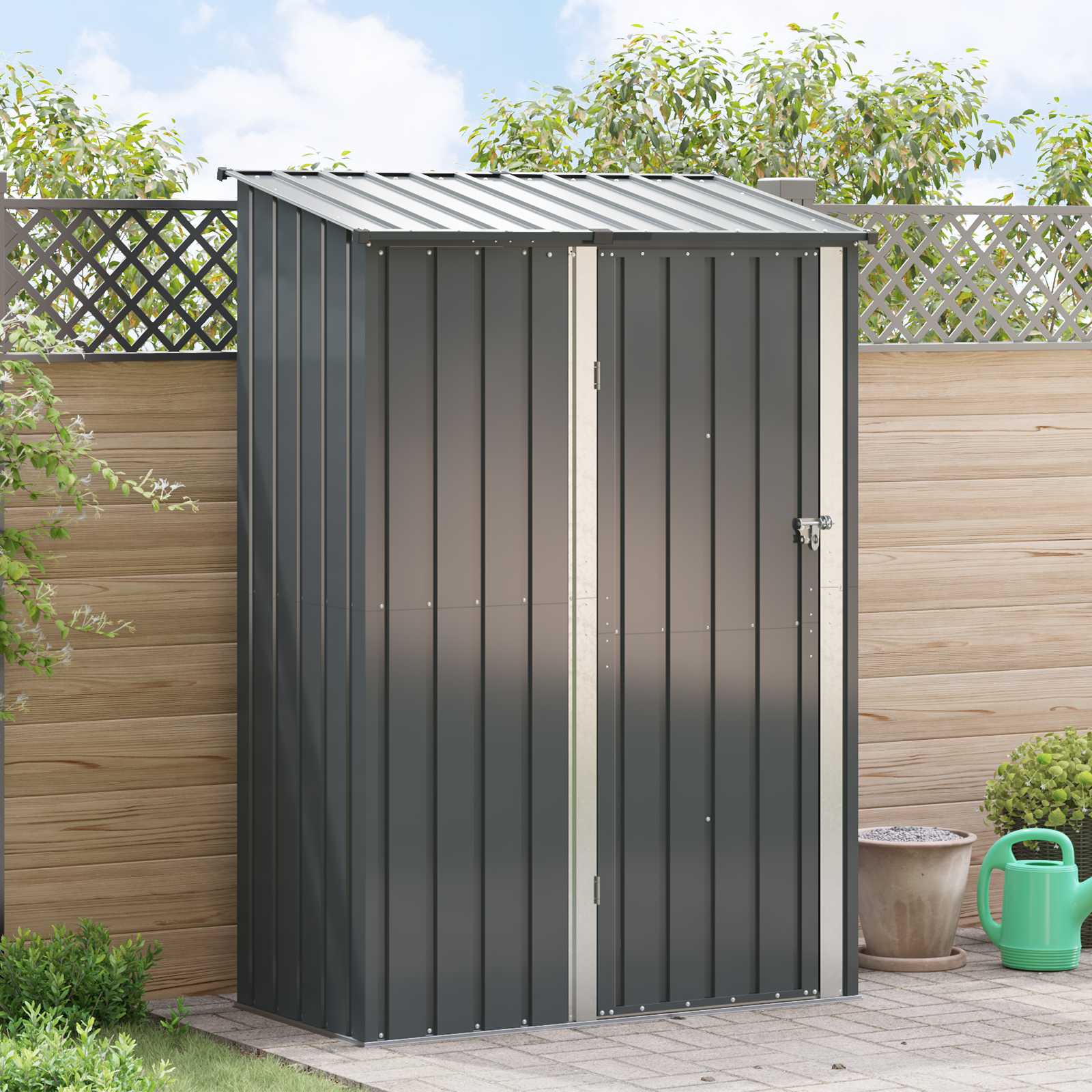 Gartenhütten Anthrazit 103 x 74 x 200 cm Metall
